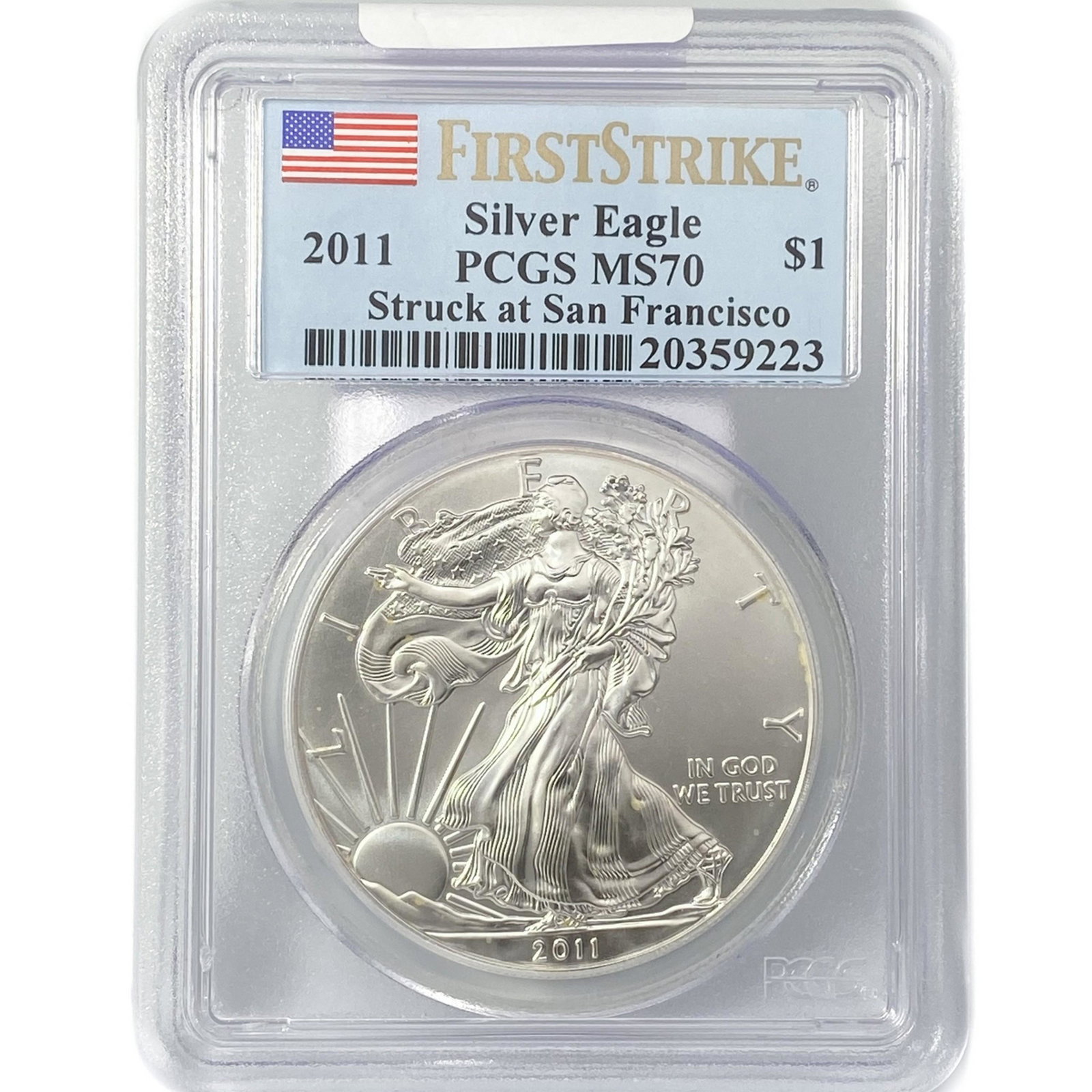 2011 ASE PCGS MS70 1st Strike Struck SF: 2011 ASE PCGS MS70 1st Strike Struck SF