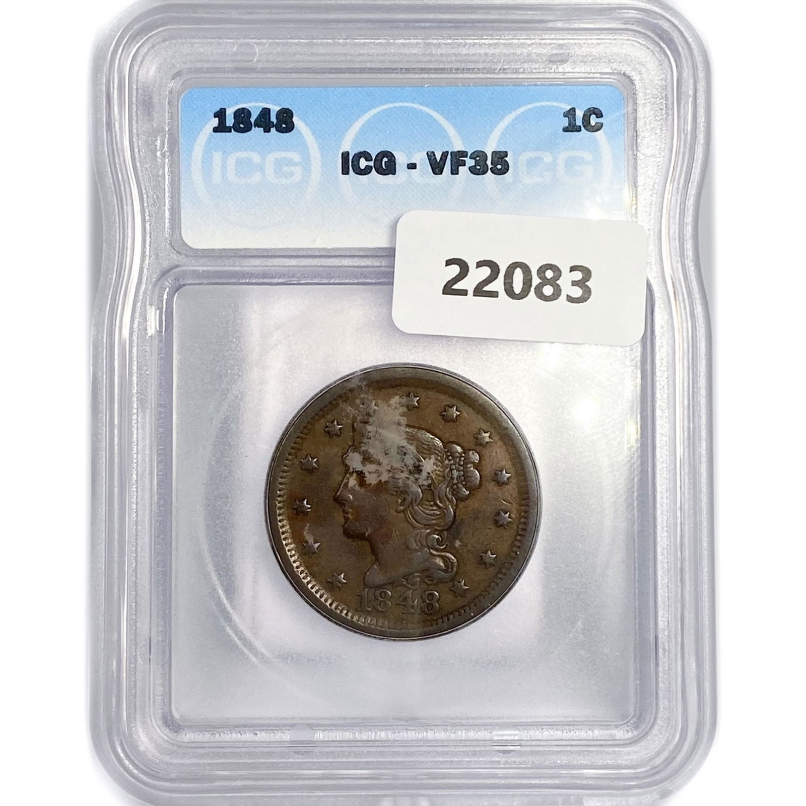 1848 Large Cent ICG VF35 (1 of 2)