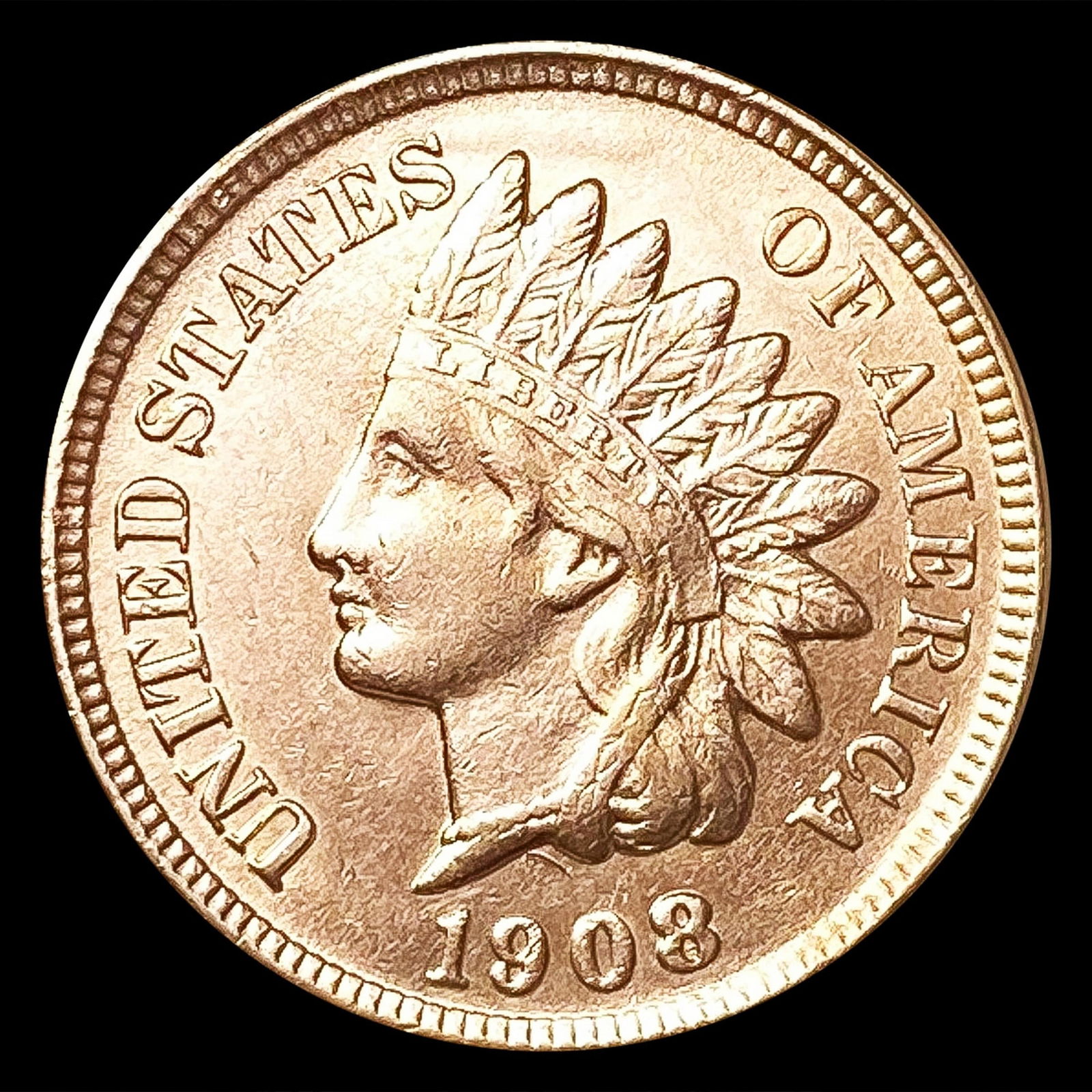 1908 RD Indian Head Cent UNCIRCULATED (1 of 2)