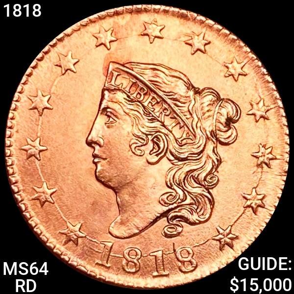 1818 Coronet Head Large Cent CHOICE BU RD (1 of 2)