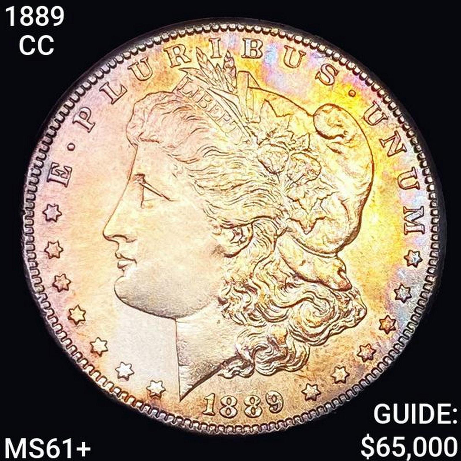 1889-CC Morgan Silver Dollar UNCIRCULATED + (1 of 2)