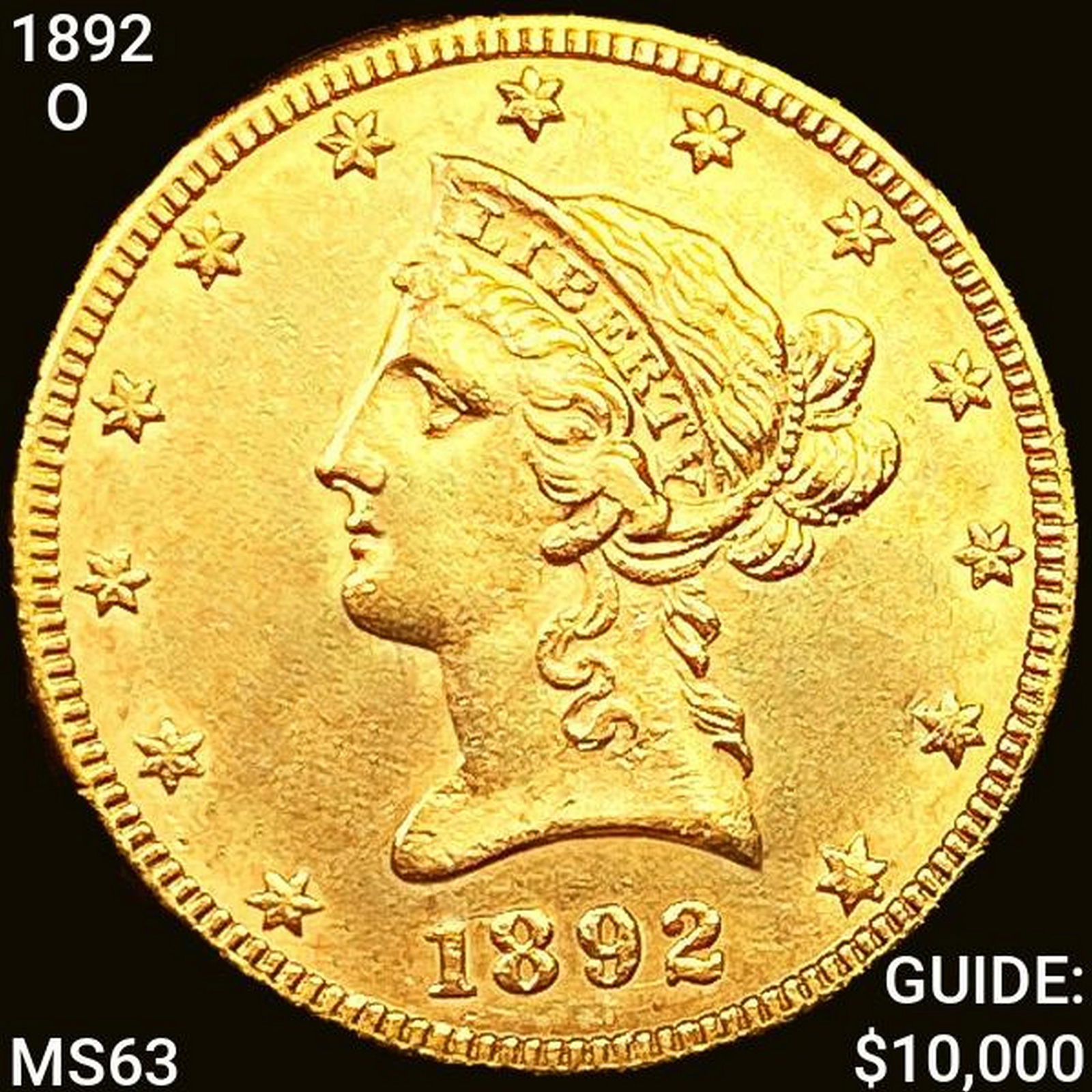 1892-O $10 Gold Eagle CHOICE BU (1 of 2)