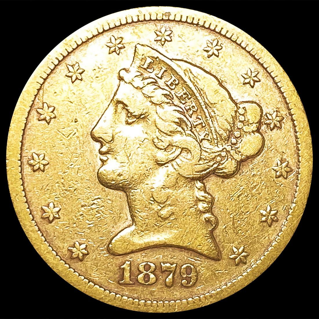 1879-S $5 Gold Half Eagle NICELY CIRCULATED (1 of 2)