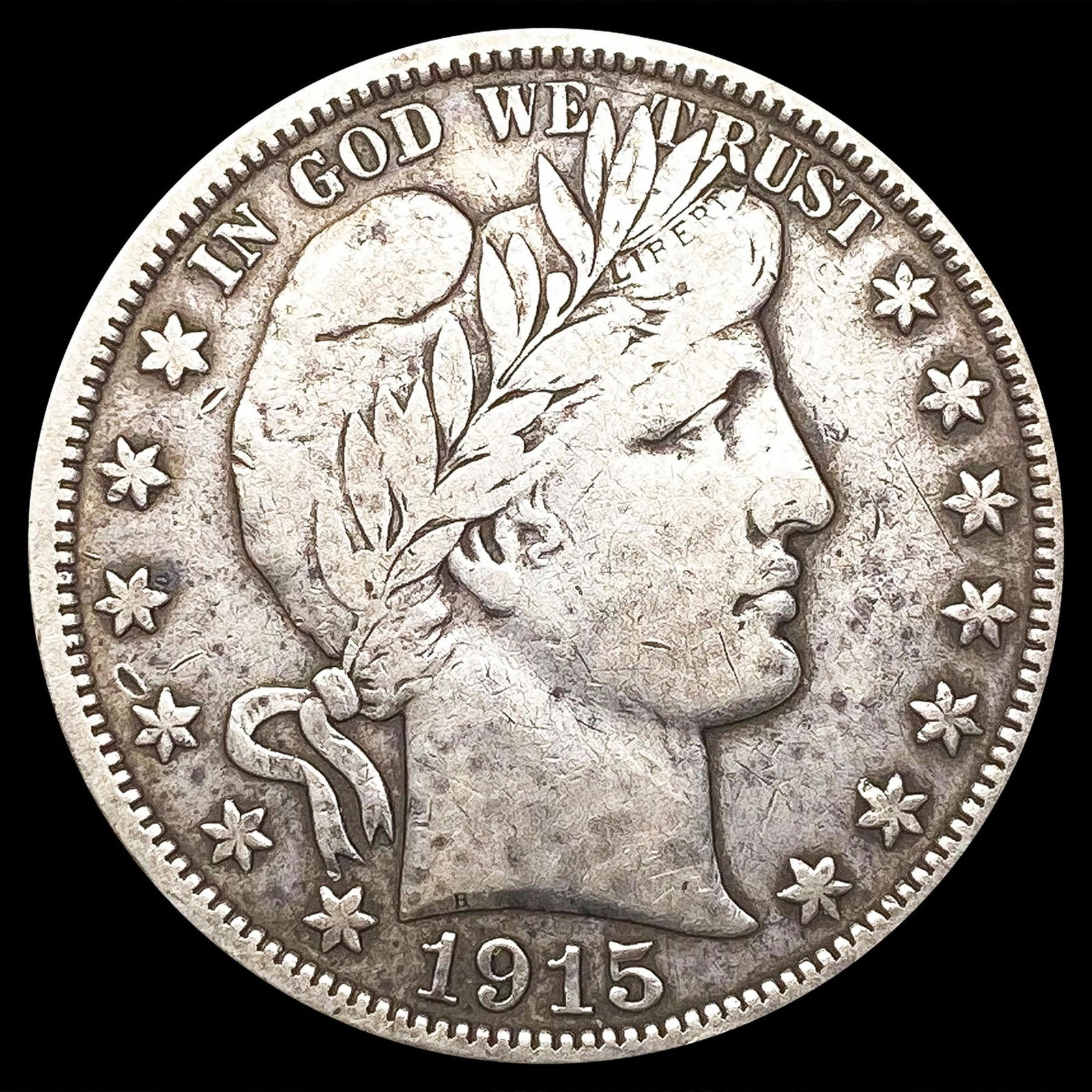 1915-D Barber Half Dollar NICELY CIRCULATED (1 of 2)