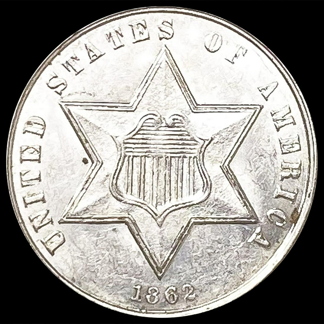 1862 Silver Three Cent UNCIRCULATED (1 of 2)