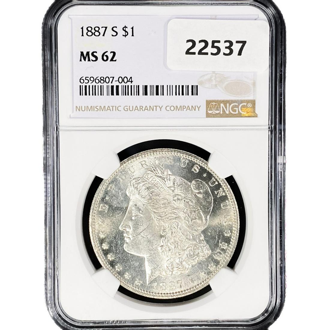 1887-S Morgan Silver Dollar NGC MS62 (1 of 2)
