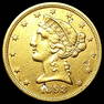 1898 $5 Gold Half Eagle LIGHTLY CIRCULATED
