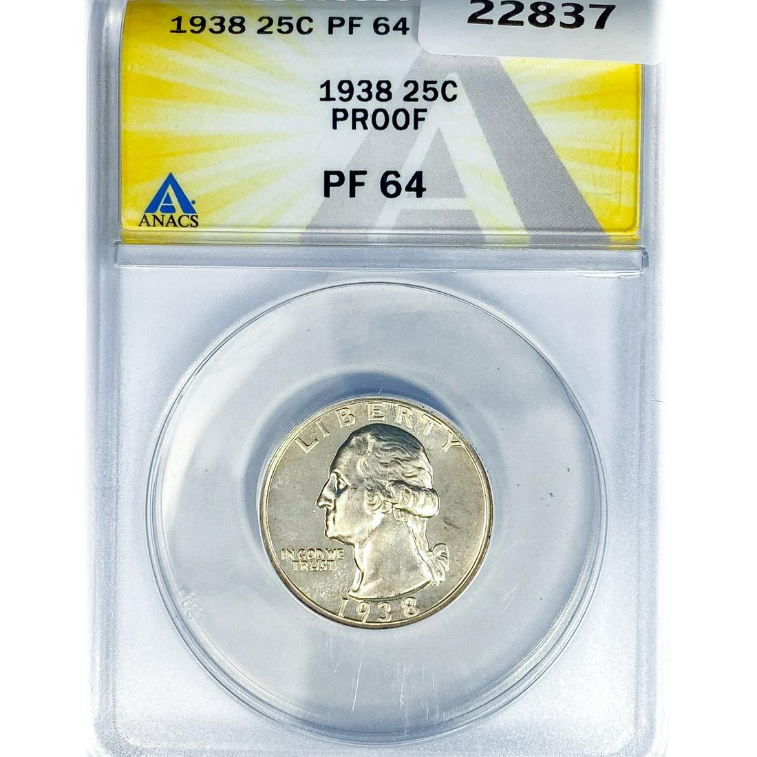 1938 Washington Silver Quarter ANACS PF64 (1 of 2)