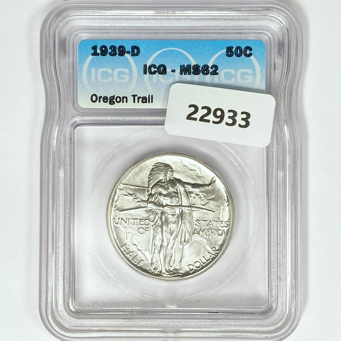 1939-D Oregon Trail Half Dollar ICG MS62 (1 of 2)