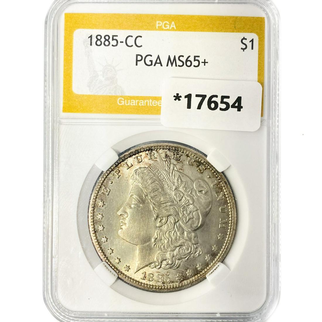 1885-CC Morgan Silver Dollar PGA MS65+ (1 of 2)