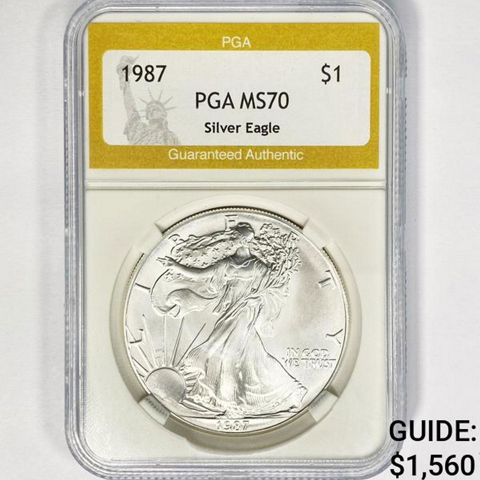 1987 American 1oz Silver Eagle PGA MS70 (1 of 2)