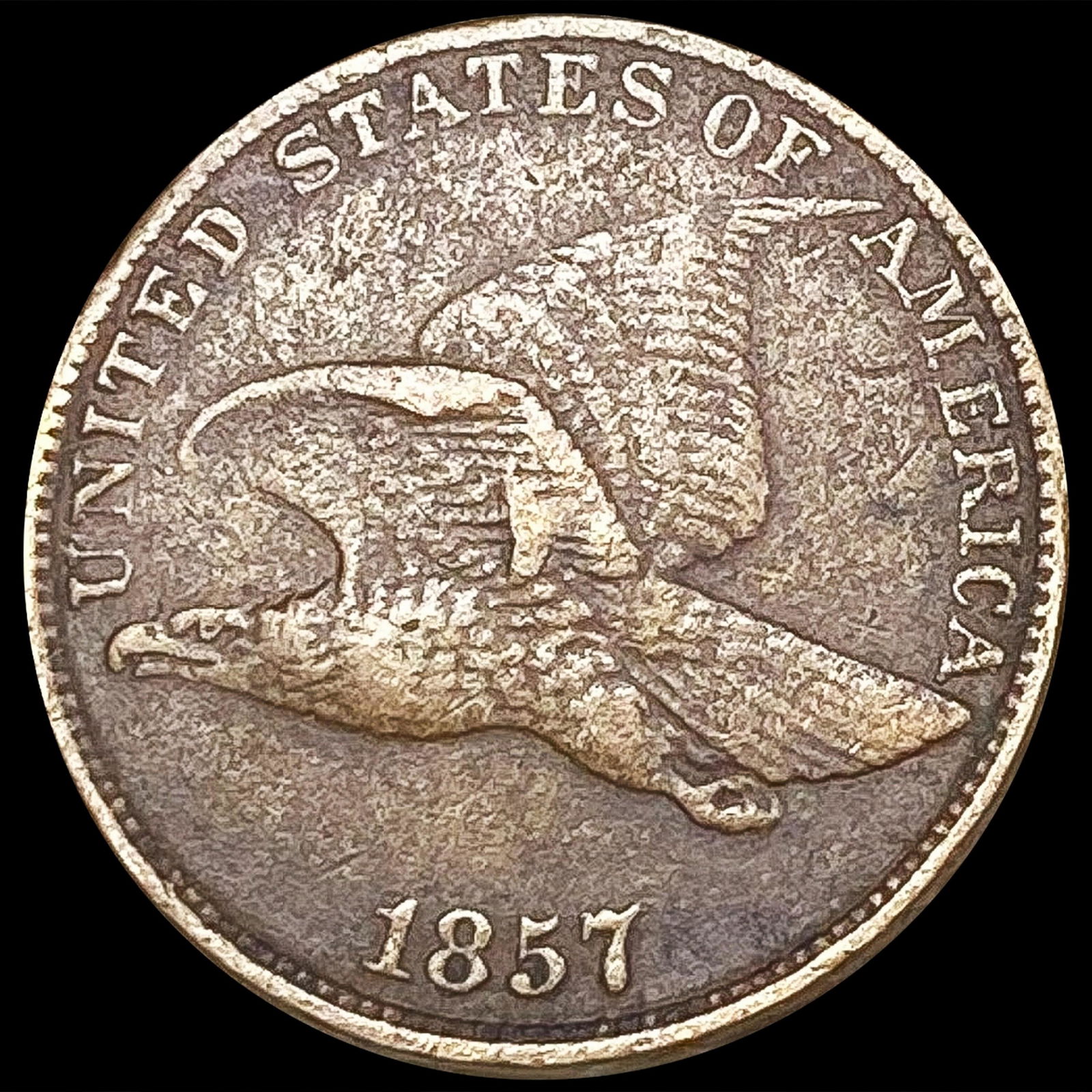 1857 Flying Eagle Cent NEARLY UNCIRCULATED (1 of 2)