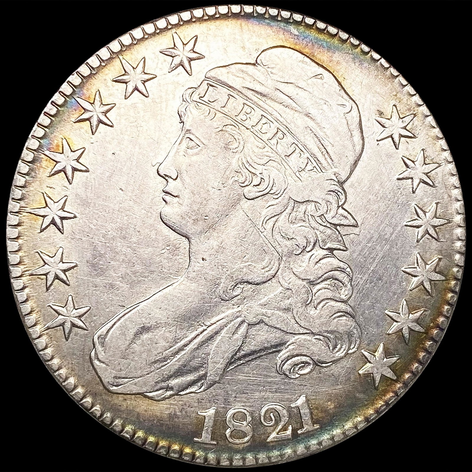 1821 Capped Bust Half Dollar LIGHTLY CIRCULATED (1 of 2)