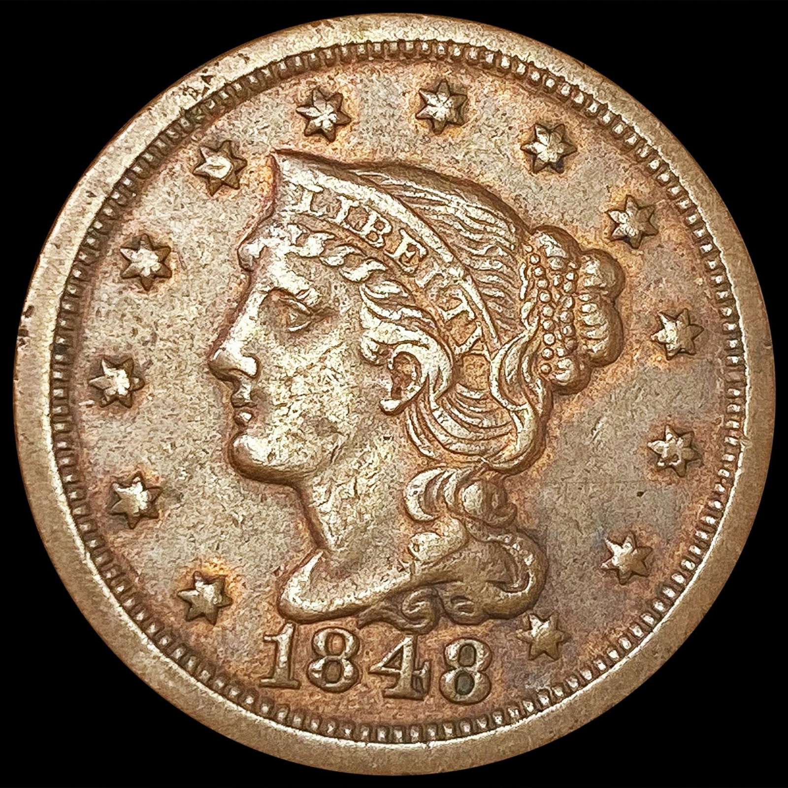 1848 Large Cent NEARLY UNCIRCULATED (1 of 2)