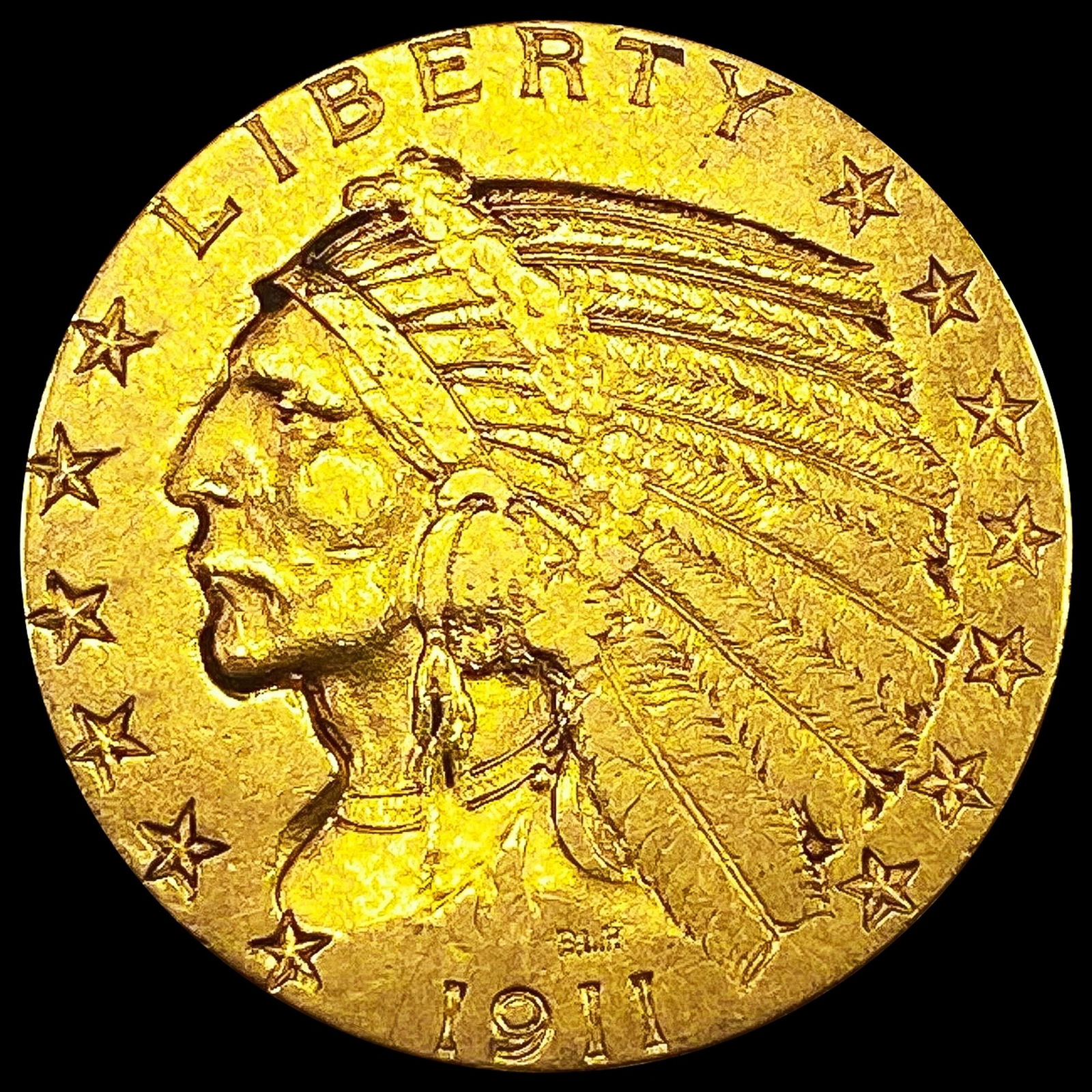 1911-S $5 Gold Half Eagle NEARLY UNCIRCULATED (1 of 2)