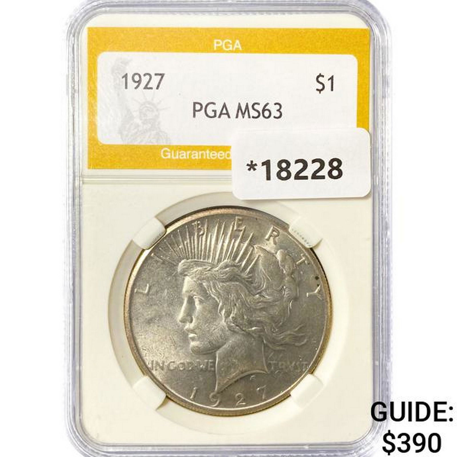 1927 Silver Peace Dollar PGA MS63 (1 of 2)