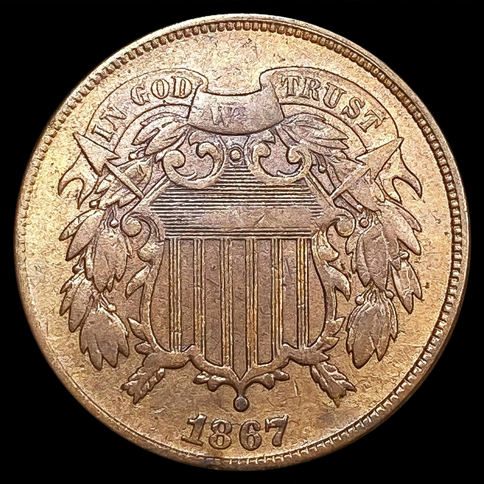 1867 Two Cent Piece CLOSELY UNCIRCULATED (1 of 2)