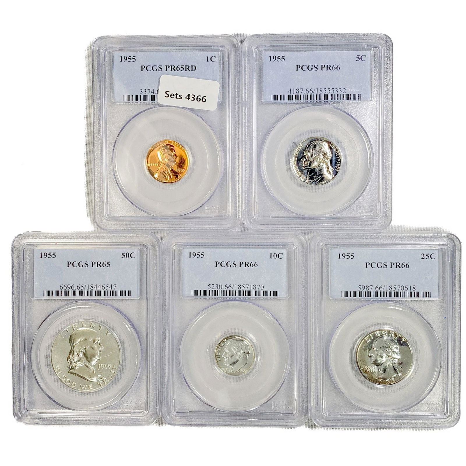 1955 US Proof Set (5 Coins) PCGS (1 of 2)
