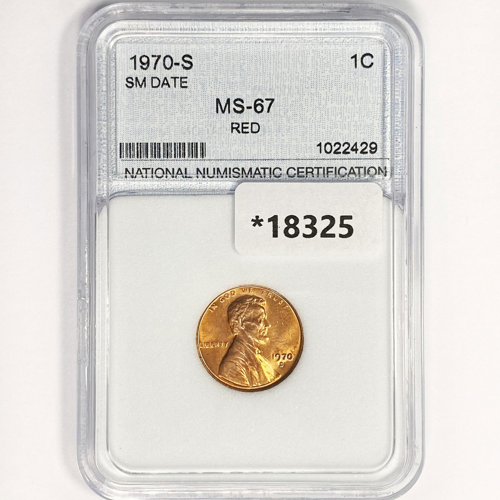 1970-S Lincoln Memorial Cent NNC MS67 RED (1 of 2)