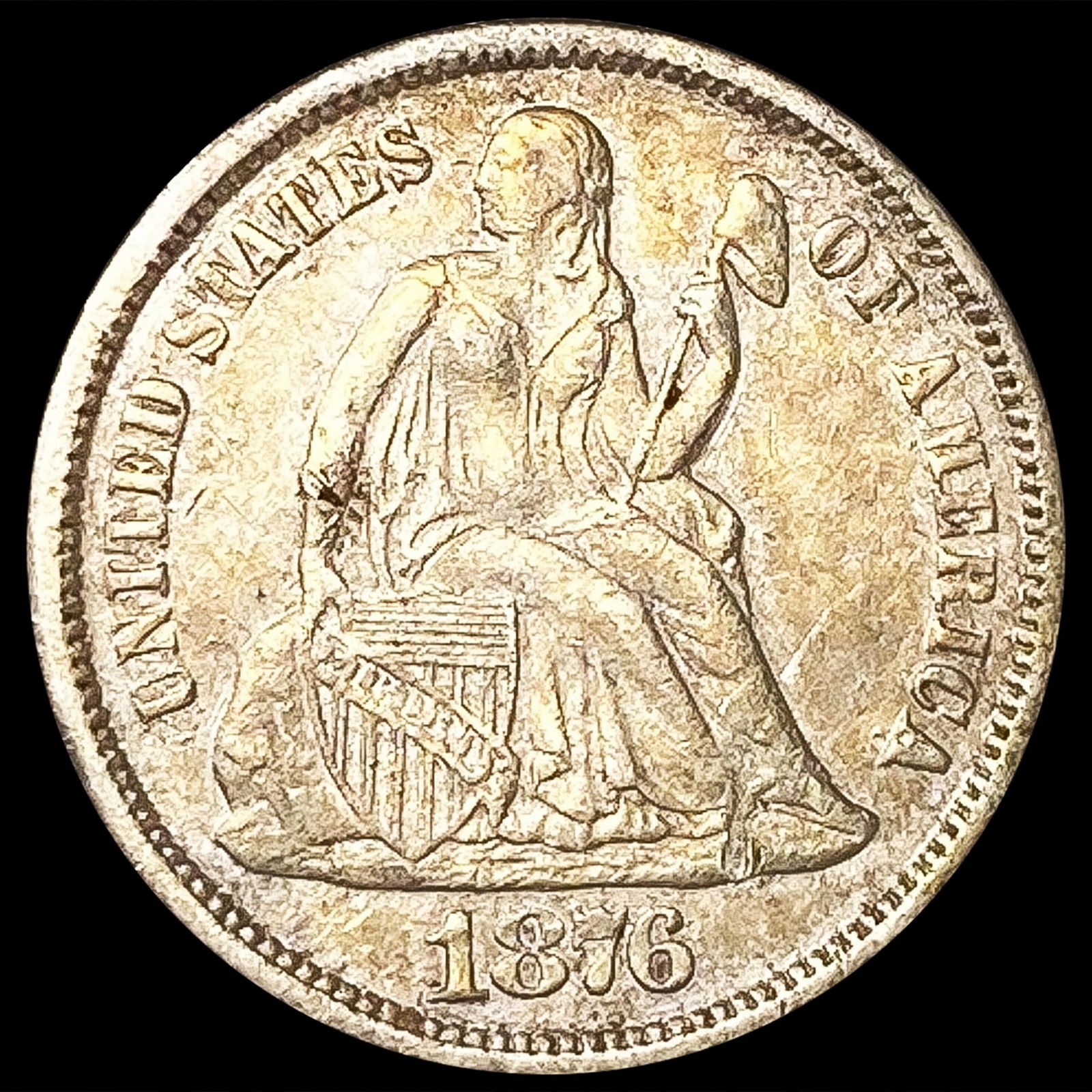 1876 Seated Liberty Dime CLOSELY UNCIRCULATED (1 of 2)