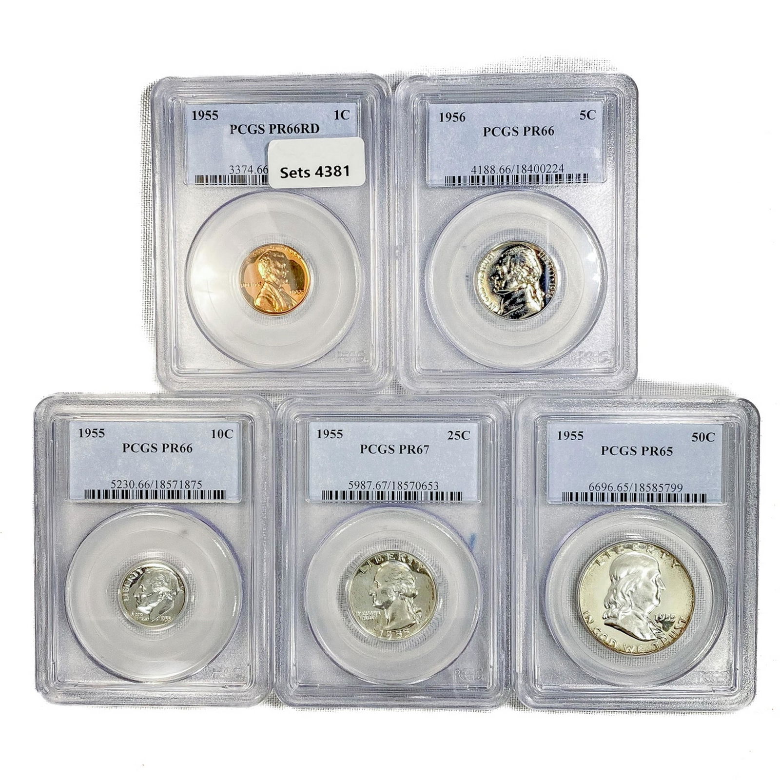 1955 US Proof Set (5 Coins) PCGS (1 of 2)