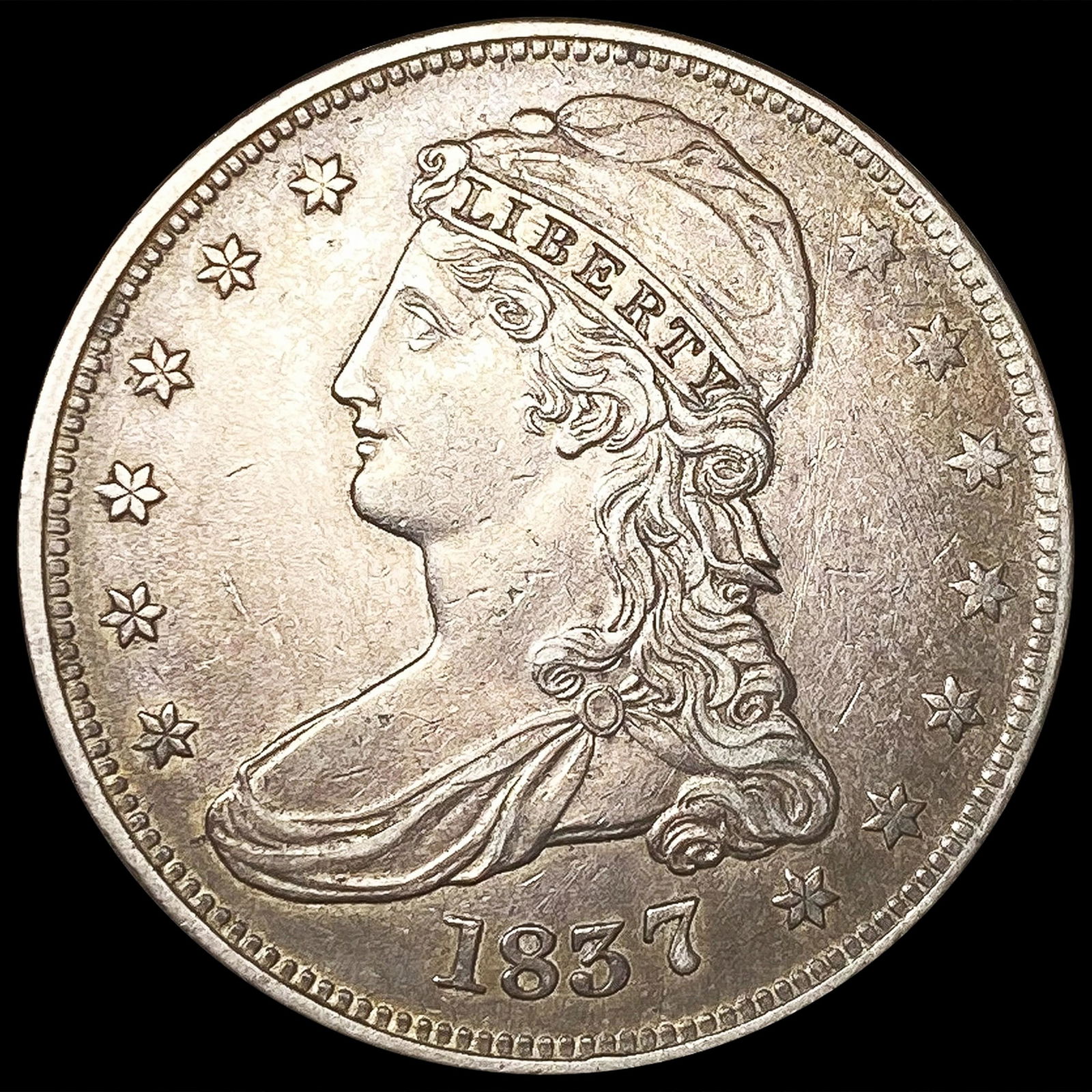 1837 Capped Bust Half Dollar CLOSELY UNCIRCULATED (1 of 2)