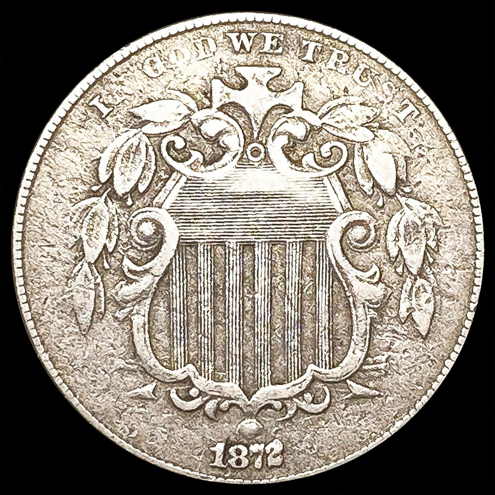 1872 Shield Nickel LIGHTLY CIRCULATED (1 of 2)