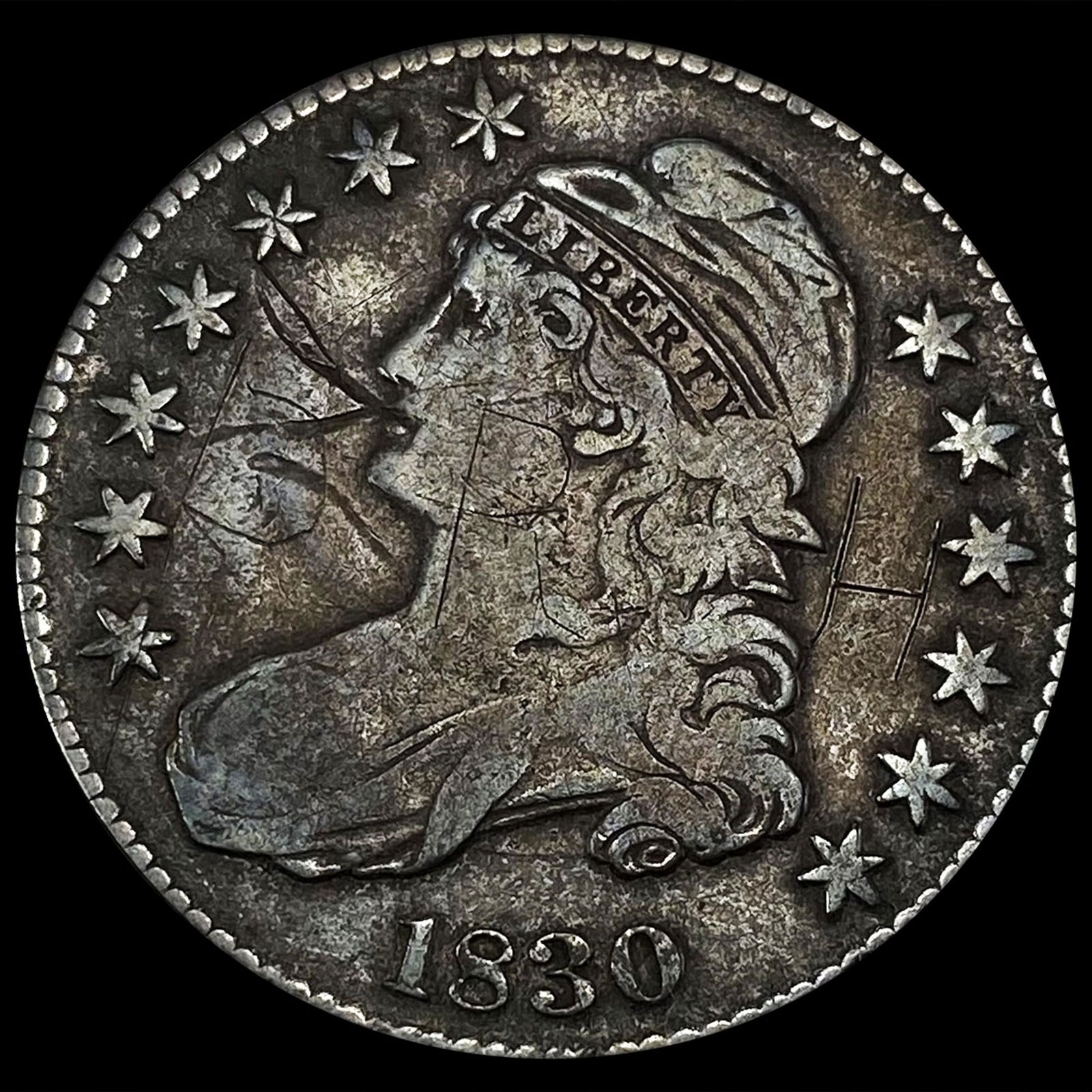 1830 Capped Bust Half Dollar NICELY CIRCULATED (1 of 2)