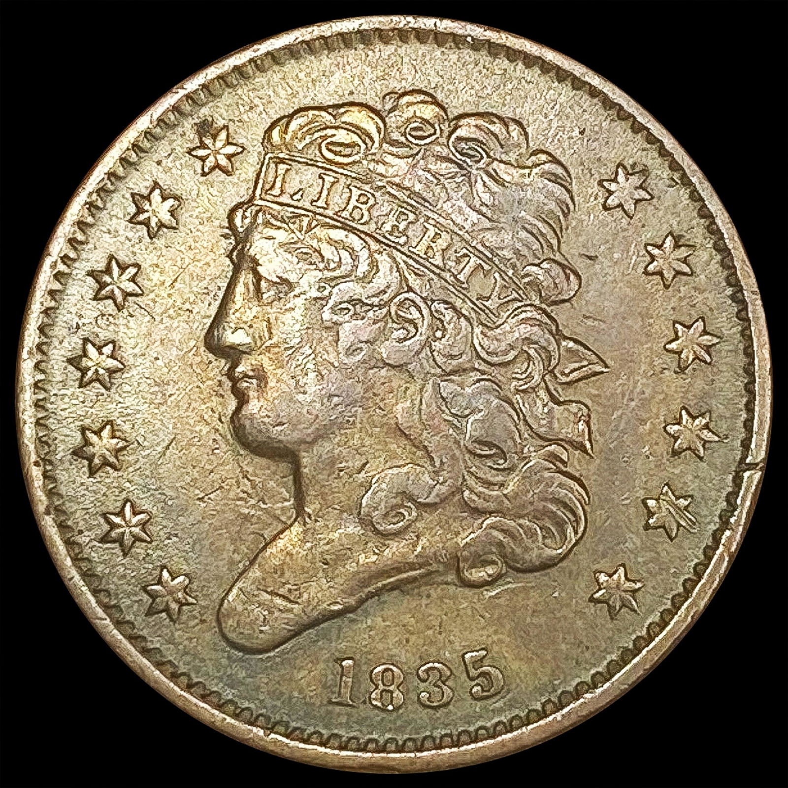 1835 Classic Head Half Cent CLOSELY UNCIRCULATED (1 of 2)