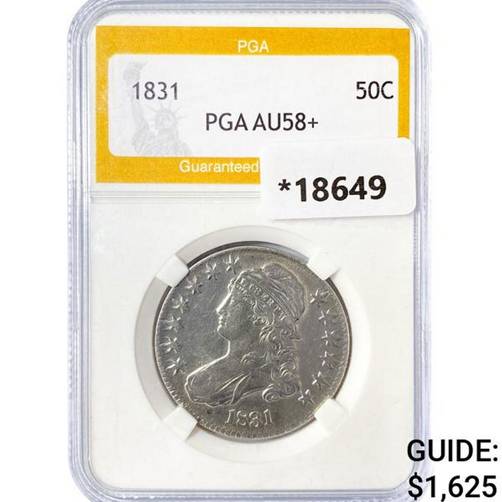 1831 Capped Bust Half Dollar PGA AU58+ (1 of 2)