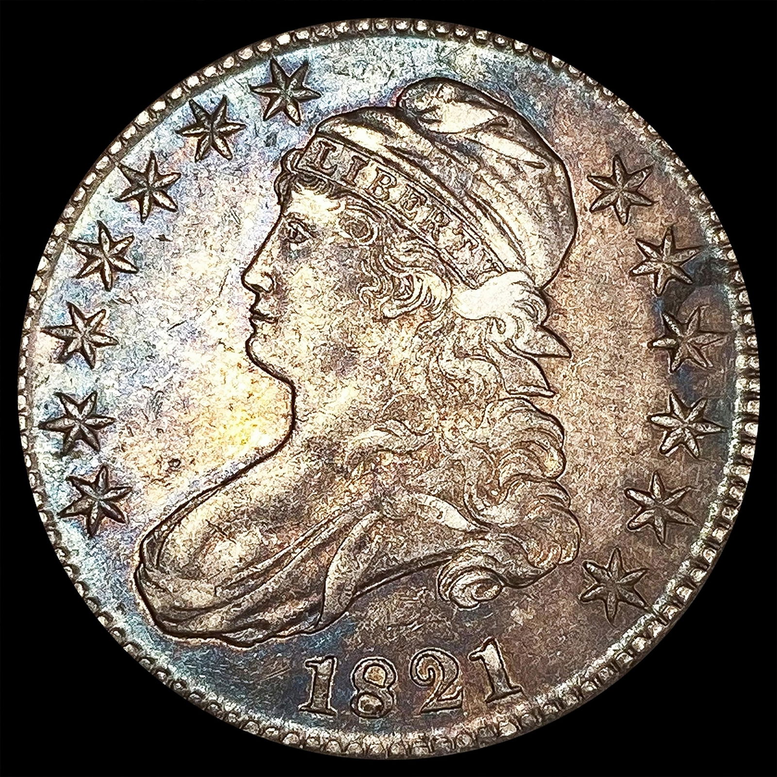 1821 Capped Bust Half Dollar NEARLY UNCIRCULATED (1 of 2)