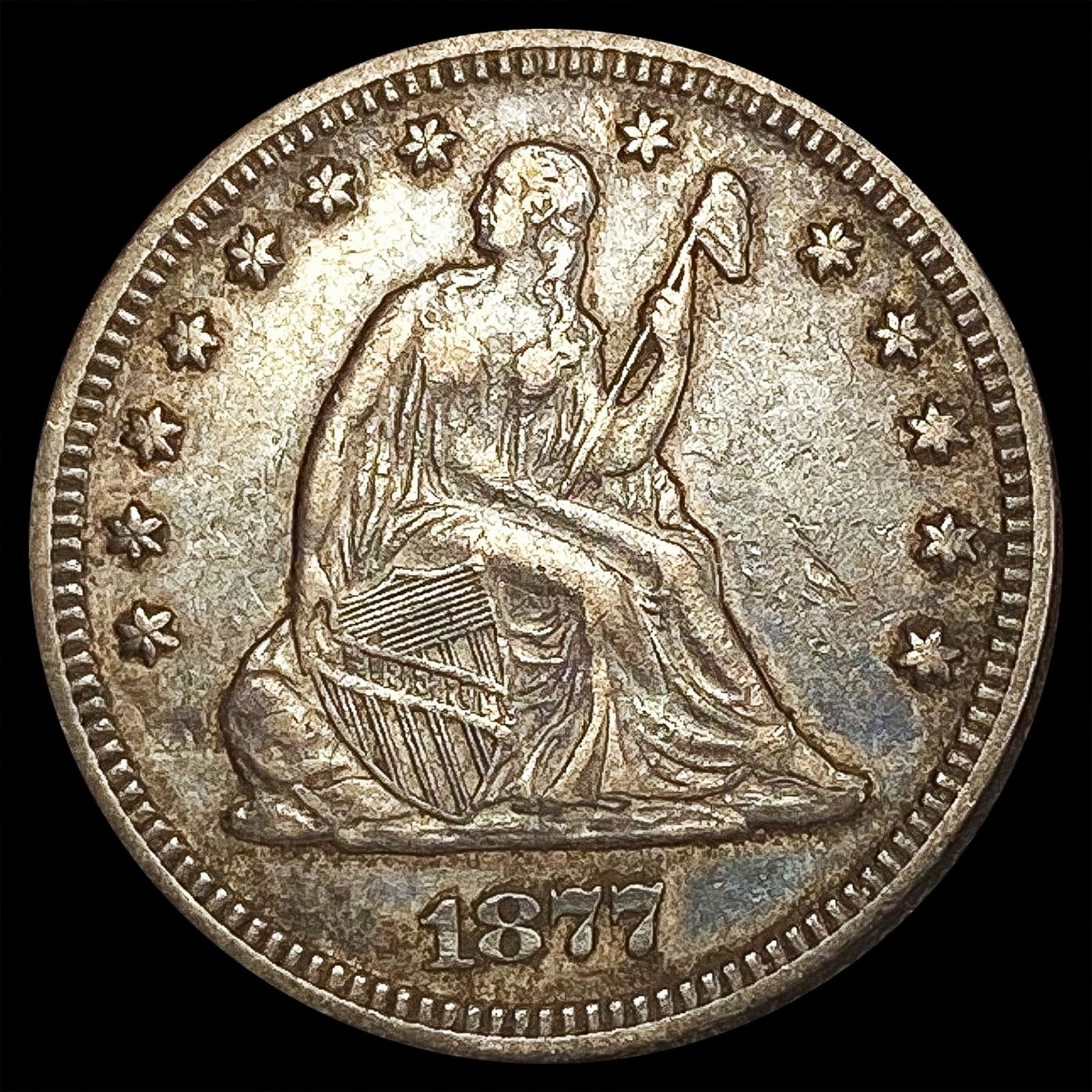 1877 Seated Liberty Quarter CLOSELY UNCIRCULATED (1 of 2)