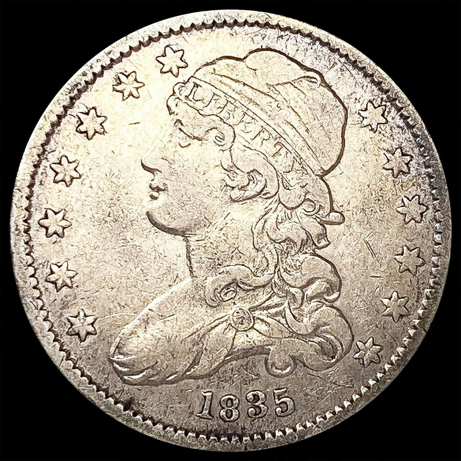 1835 Capped Bust Quarter LIGHTLY CIRCULATED (1 of 2)