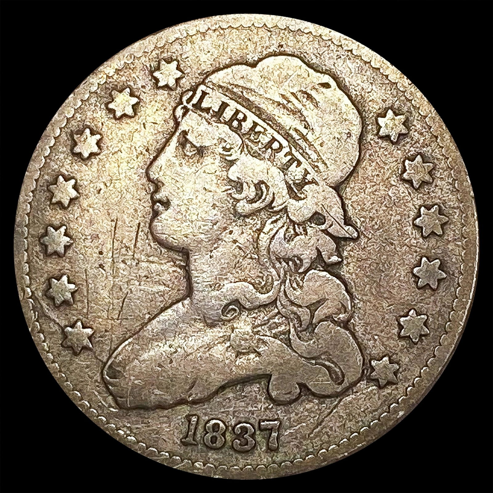 1837 Capped Bust Quarter NICELY CIRCULATED (1 of 2)