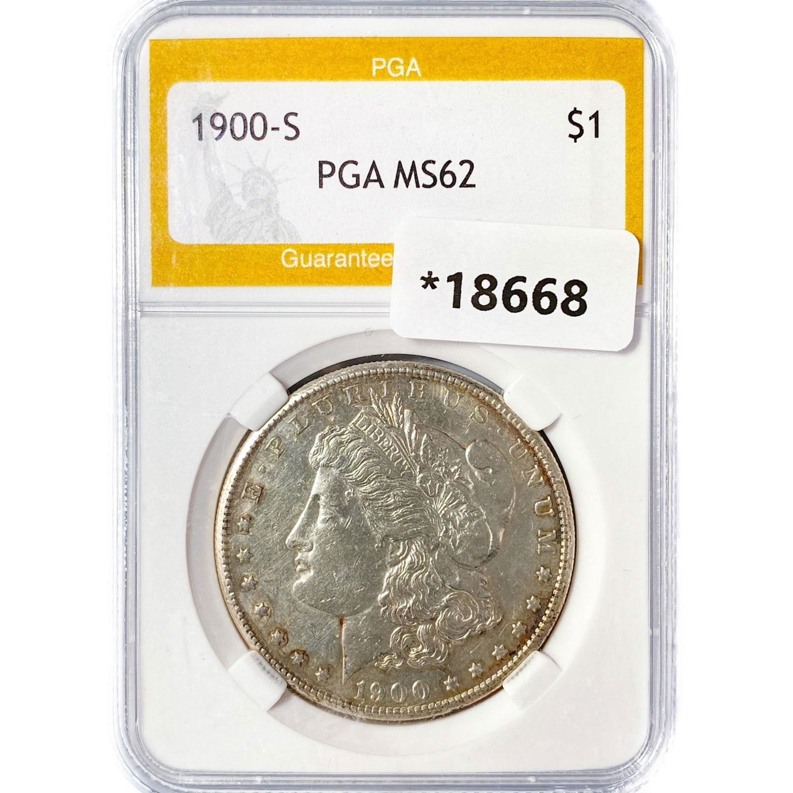 1900-S Morgan Silver Dollar PGA MS62 (1 of 2)