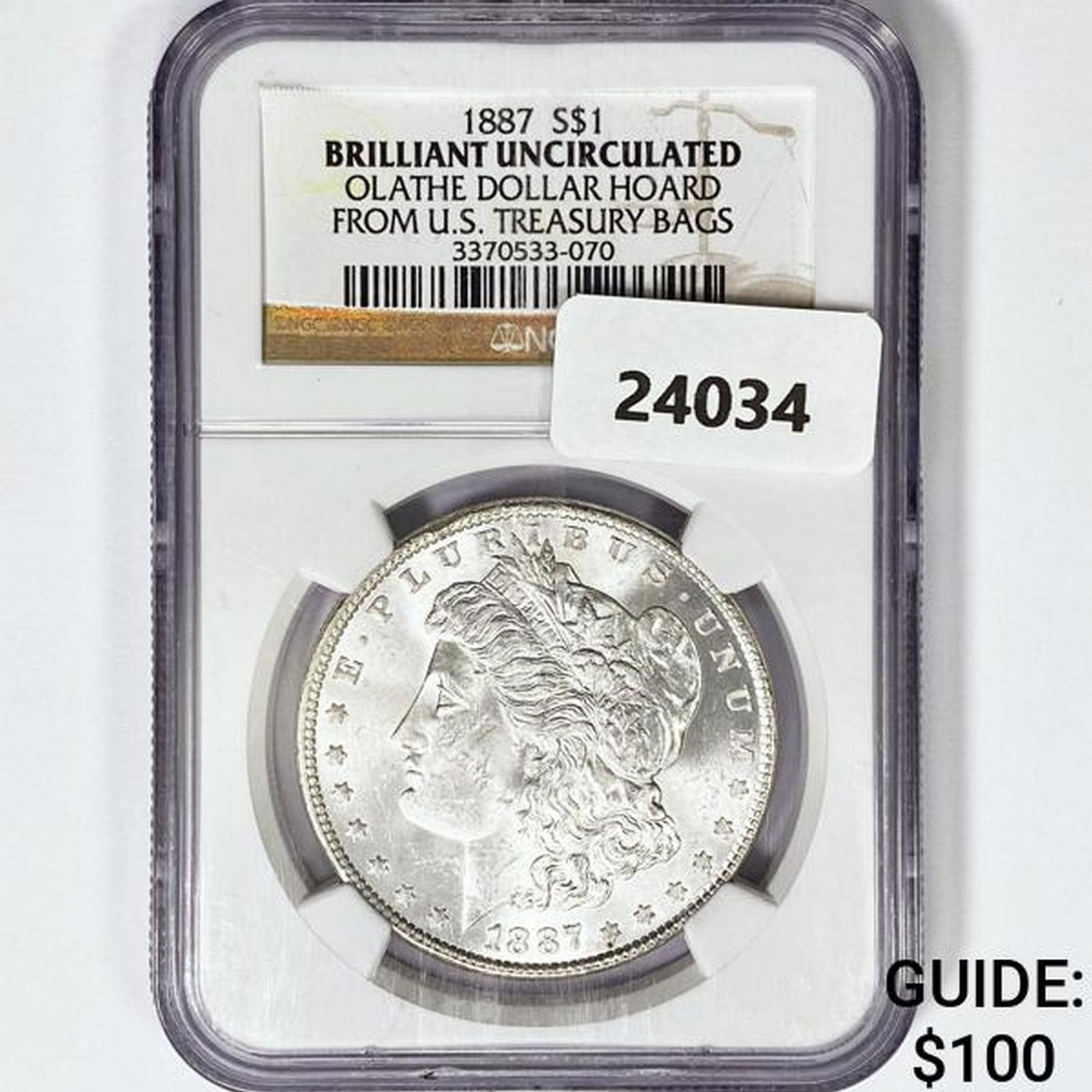 1887 Morgan Silver Dollar NGC BU (1 of 2)