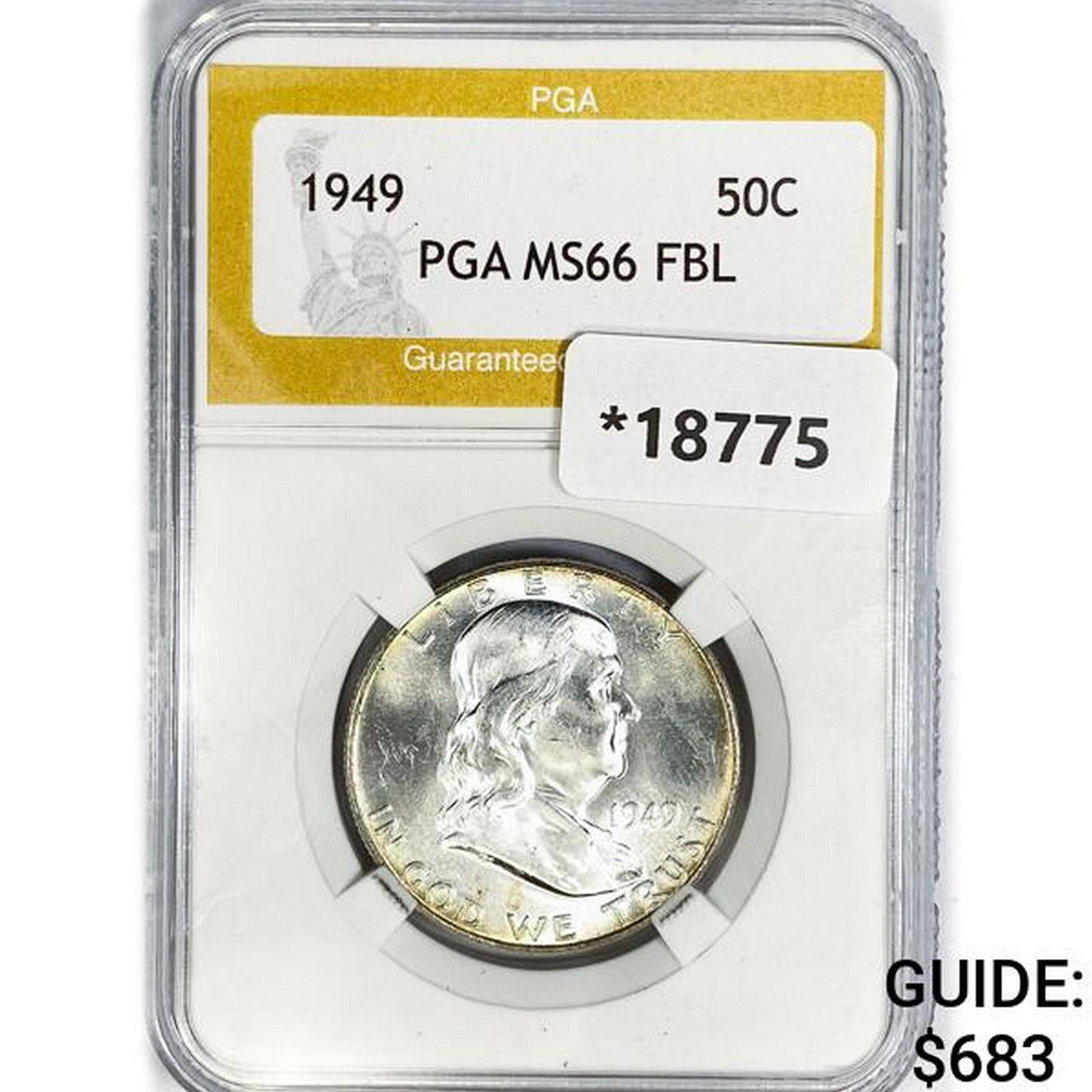 1949 Franklin Half Dollar PGA MS66 FBL (1 of 2)