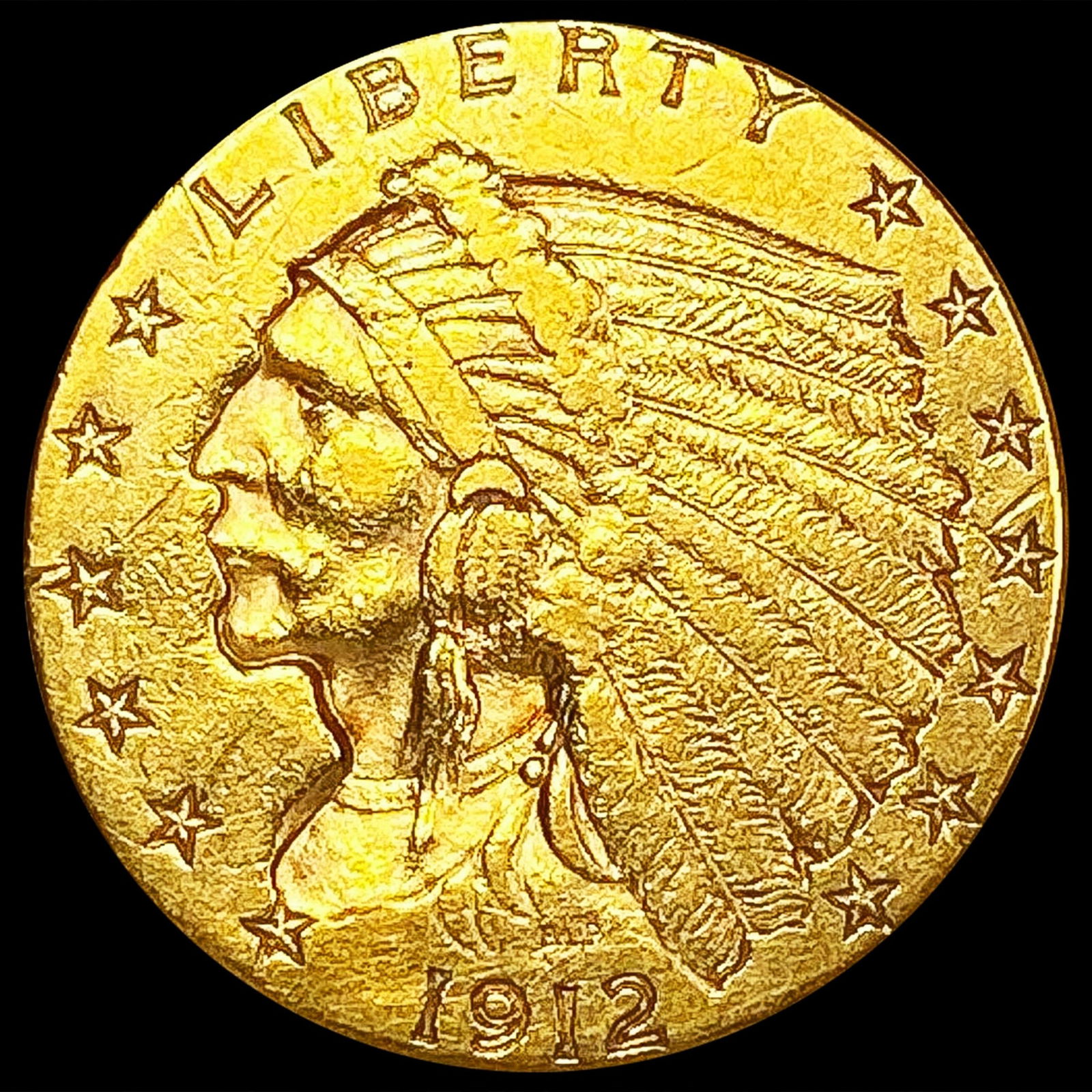 1912 $2.50 Gold Quarter Eagle CLOSELY UNCIRCULATED (1 of 2)