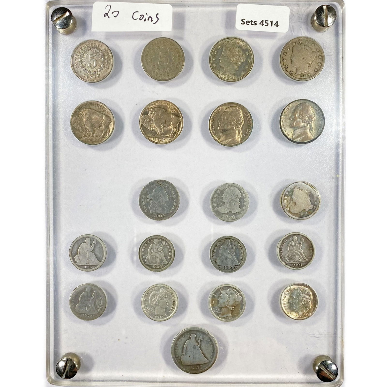 1805-1954 US Misc Coin Set (20 Coins) (1 of 2)