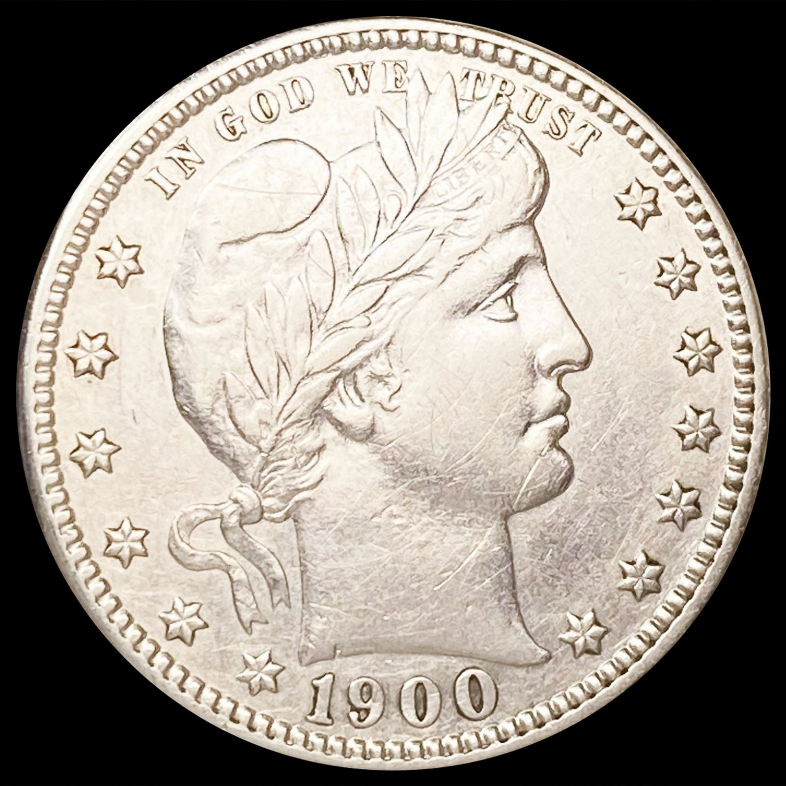 1900-S Barber Quarter NEARLY UNCIRCULATED (1 of 2)