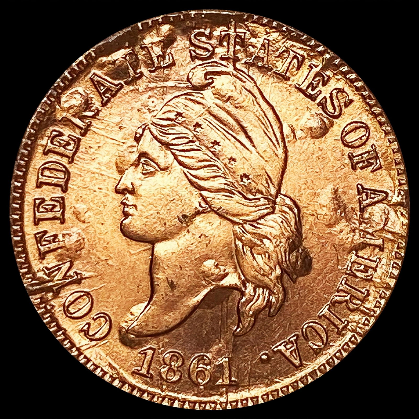 1861 Confederate One Cent UNCIRCULATED (1 of 2)