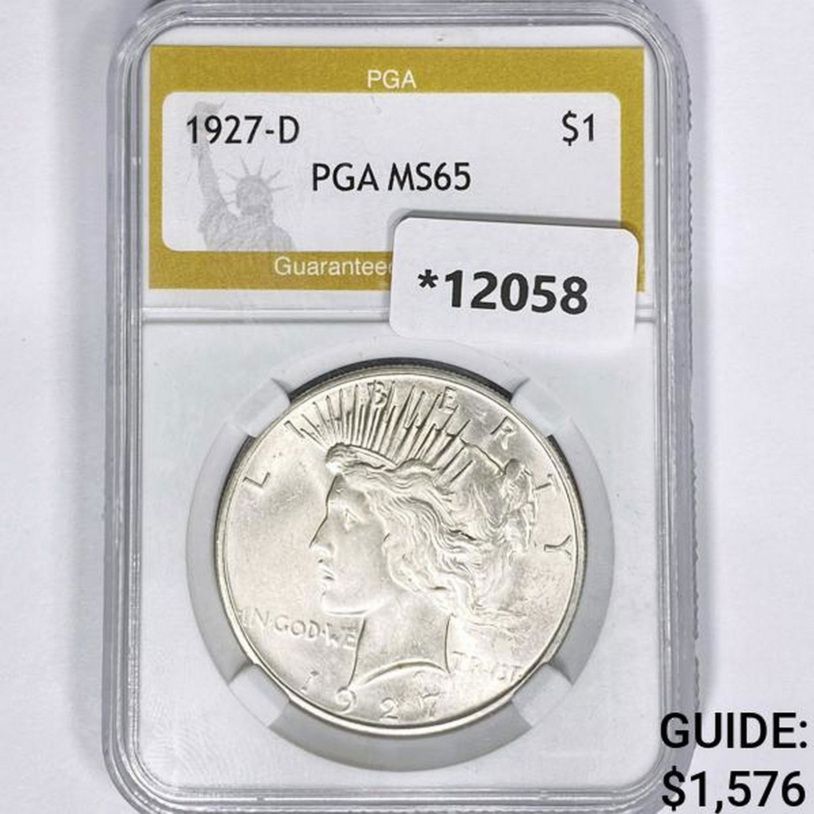 1927-D Silver Peace Dollar PGA MS65 (1 of 2)