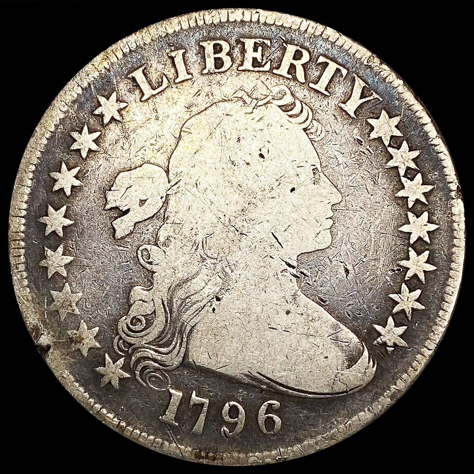 1796 Lg Date Sm Ltrs Draped Bust Dollar NICELY CIR (1 of 2)
