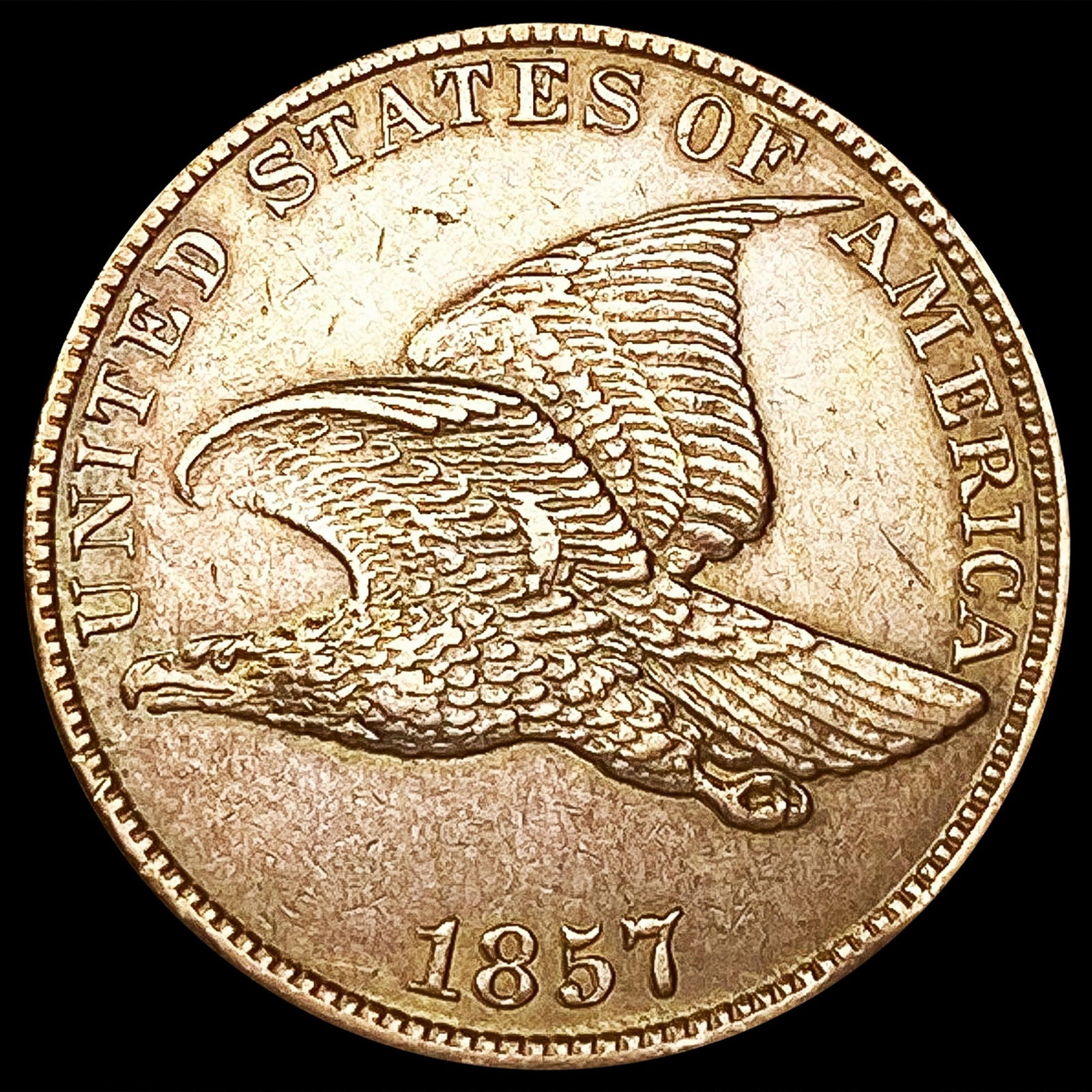 1857 Flying Eagle Cent CLOSELY UNCIRCULATED (1 of 2)