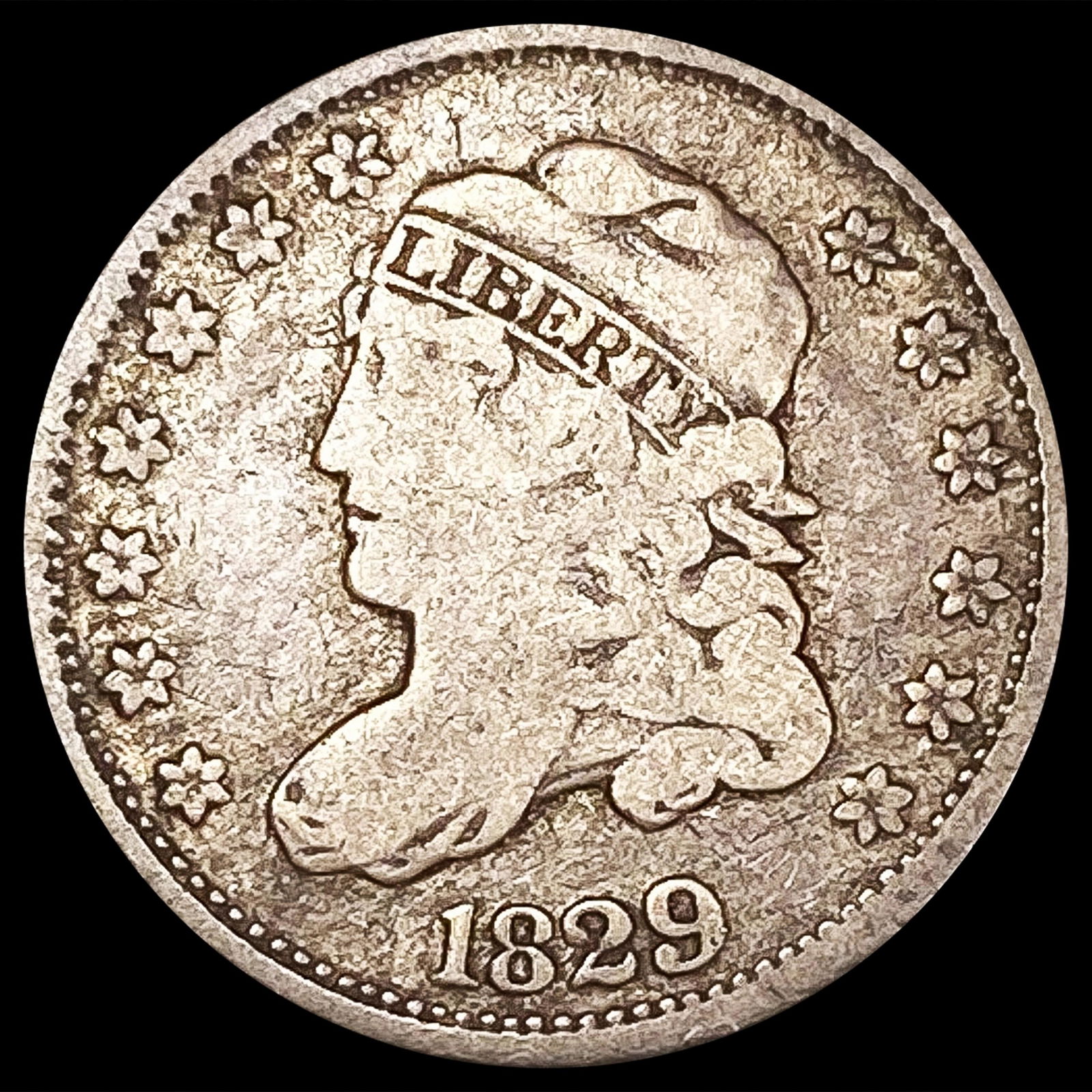 1829 Capped Bust Half Dime NICELY CIRCULATED (1 of 2)