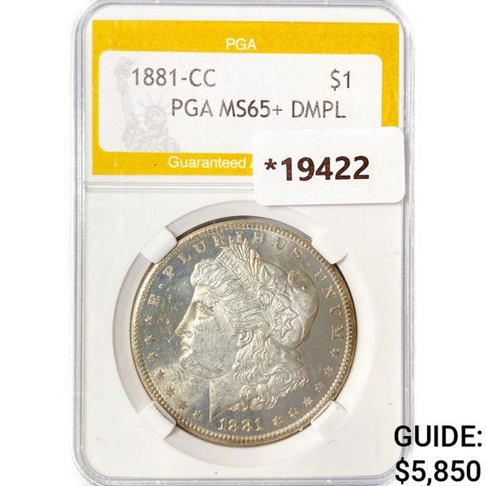 1881-CC Morgan Silver Dollar PGA MS65+ DMPL (1 of 2)