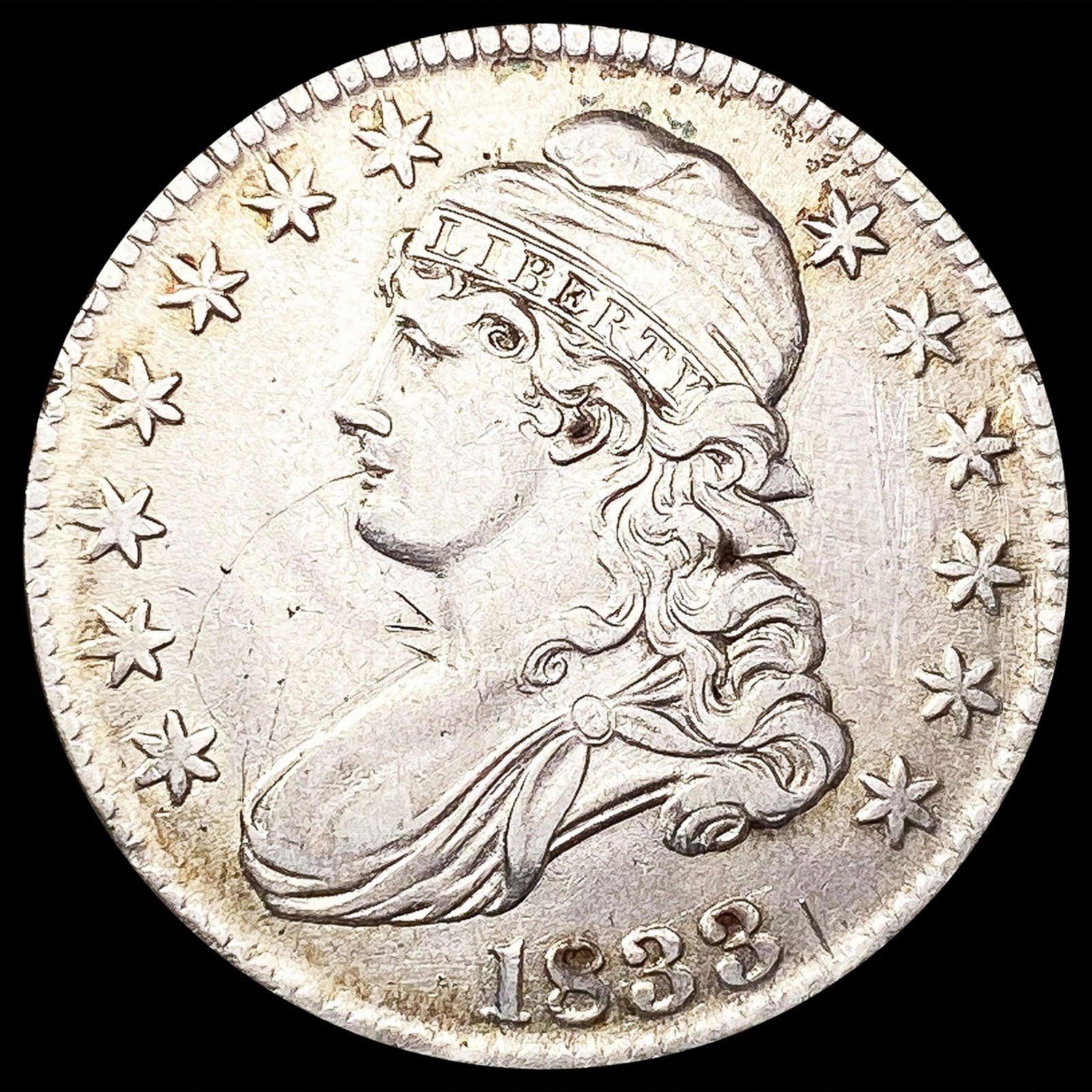 1833 Capped Bust Half Dollar CLOSELY UNCIRCULATED (1 of 2)