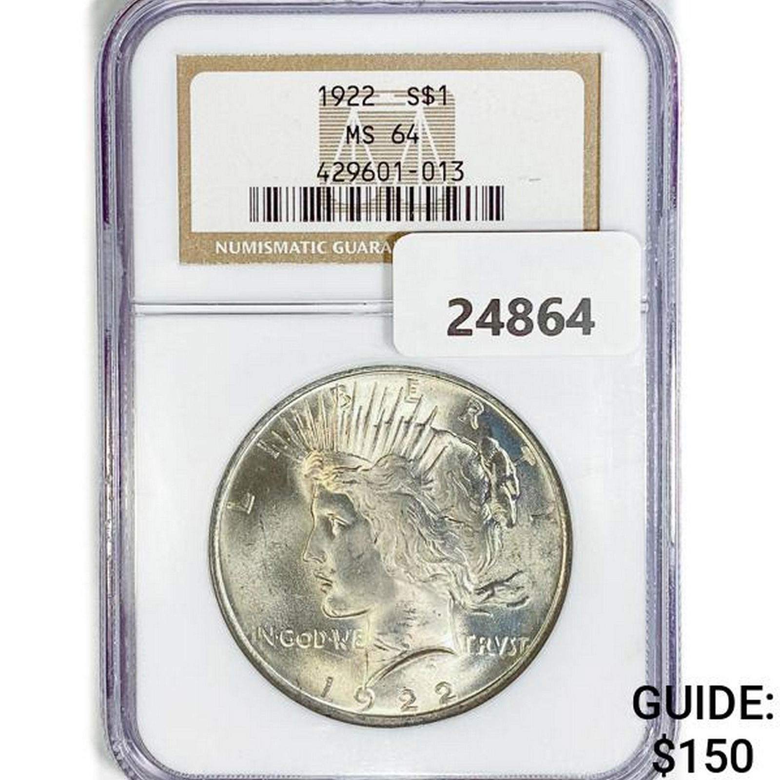 1922 Silver Peace Dollar NGC MS64 (1 of 2)