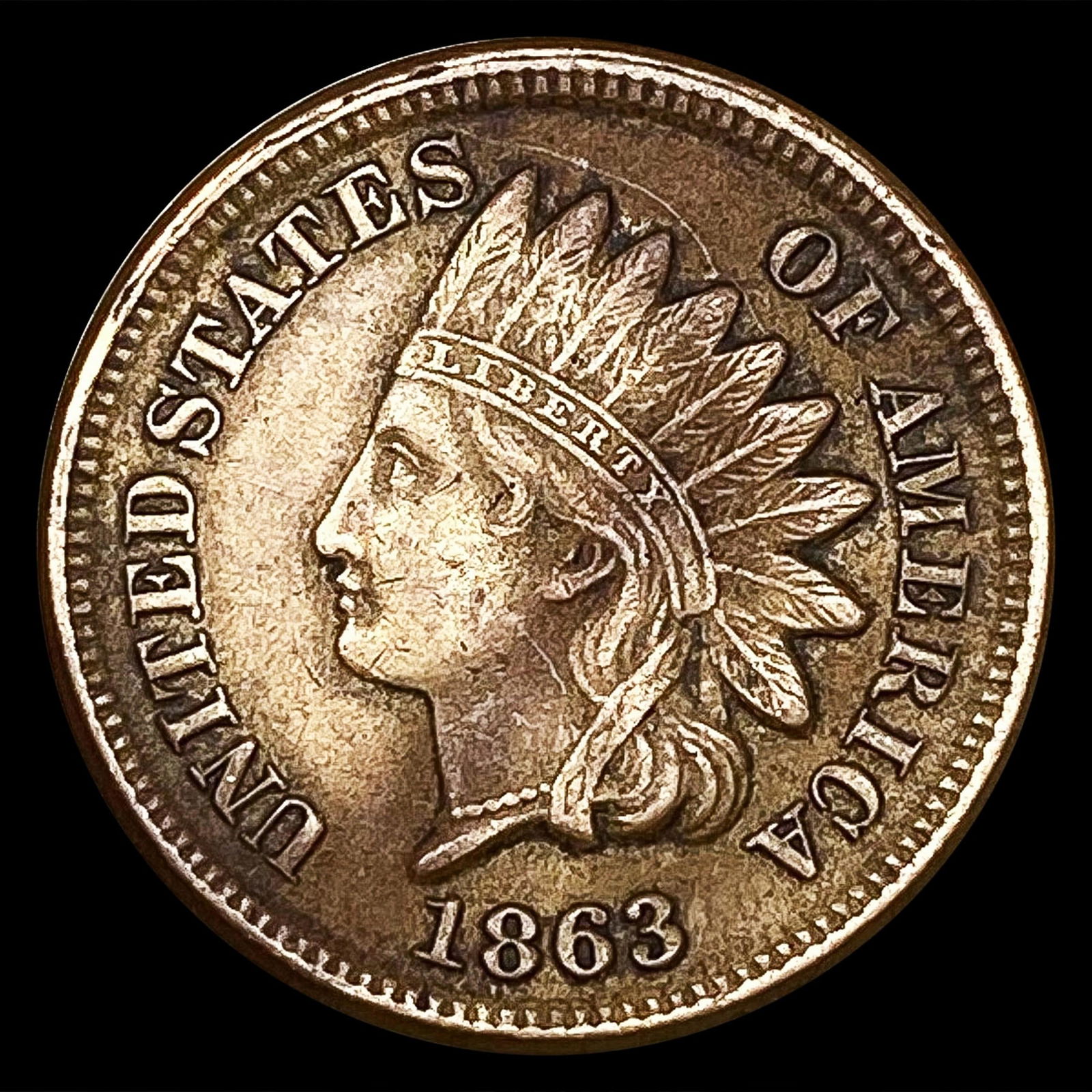 1863 Indian Head Cent CLOSELY UNCIRCULATED (1 of 2)