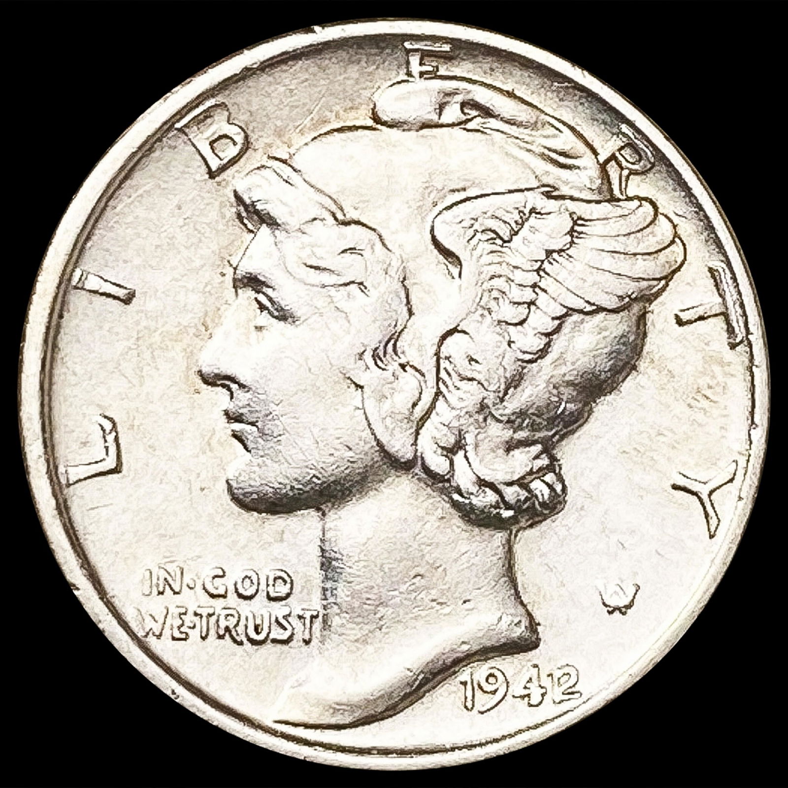 1942/1 Mercury Dime NEARLY UNCIRCULATED (1 of 2)